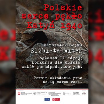 II edycja konkursu literacko-plastycznego „Polskie serce pękło. Katyń 1940”