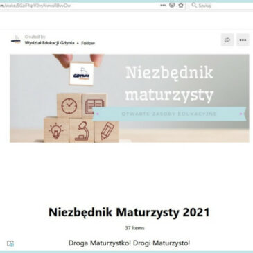 „Niezbędnik maturzysty” – repozytorium materiałów edukacyjnych dla uczniów dostępne w formie online