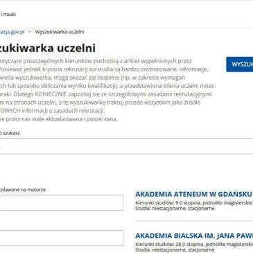 Wyszukiwarka uczelni