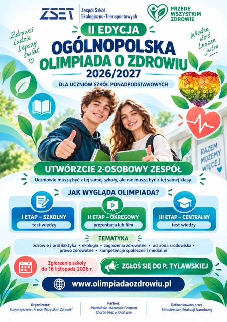 Olimpiada o Zdrowiu – zgłoszenia